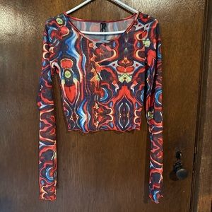 Kendall + Kylie new 2 piece set. Size large, sheer and funky